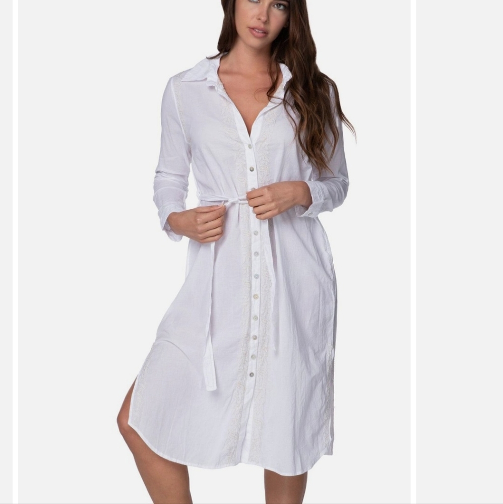 NEW! A-LINE DRESS SUBTLE PLEATS POCKETS SIZE 2 BOSTON PROPER WHITE